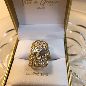 Sterling silver n gold ring